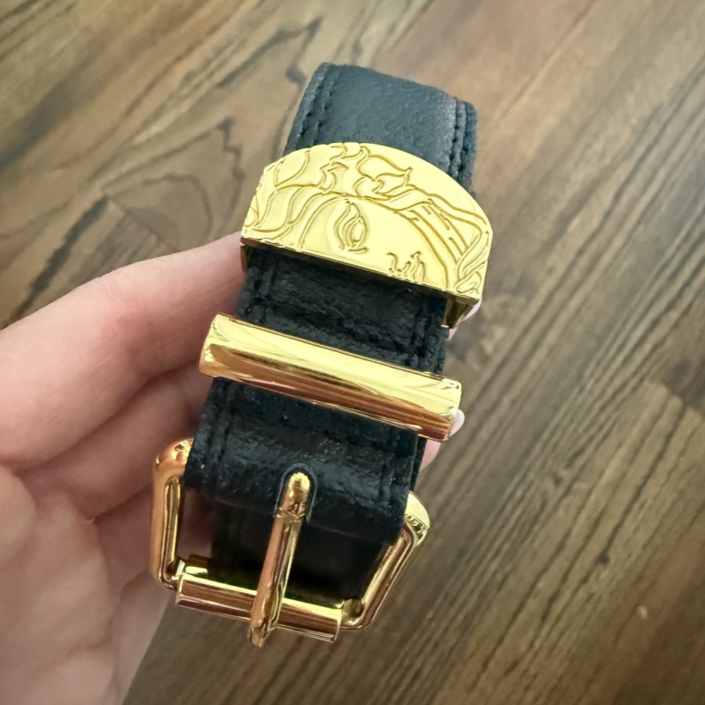 Versace Tan Leather Belt